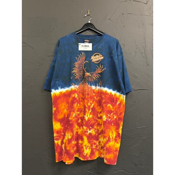 2005 Harley Davidson Vintage Phoenix Tie Dye Victoria BC Canada Tee Shirt - Picture 1 of 6